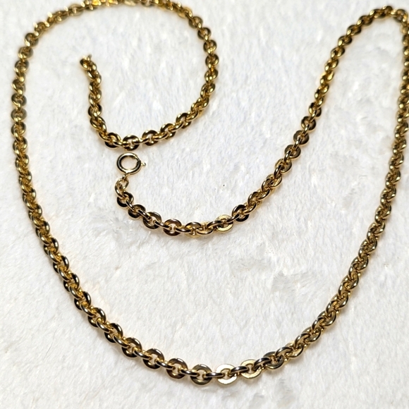 Vintage Goldtone Link Chain 30" Long Stamped Germany on Clasp - Picture 6 of 10